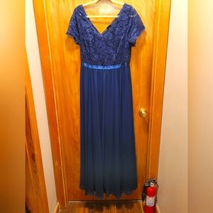 18, Torrid blue, maxi, events dress.